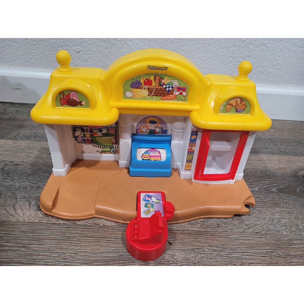 Fisher Price Little People Market Grocery Store Playset Yellow Building Toy